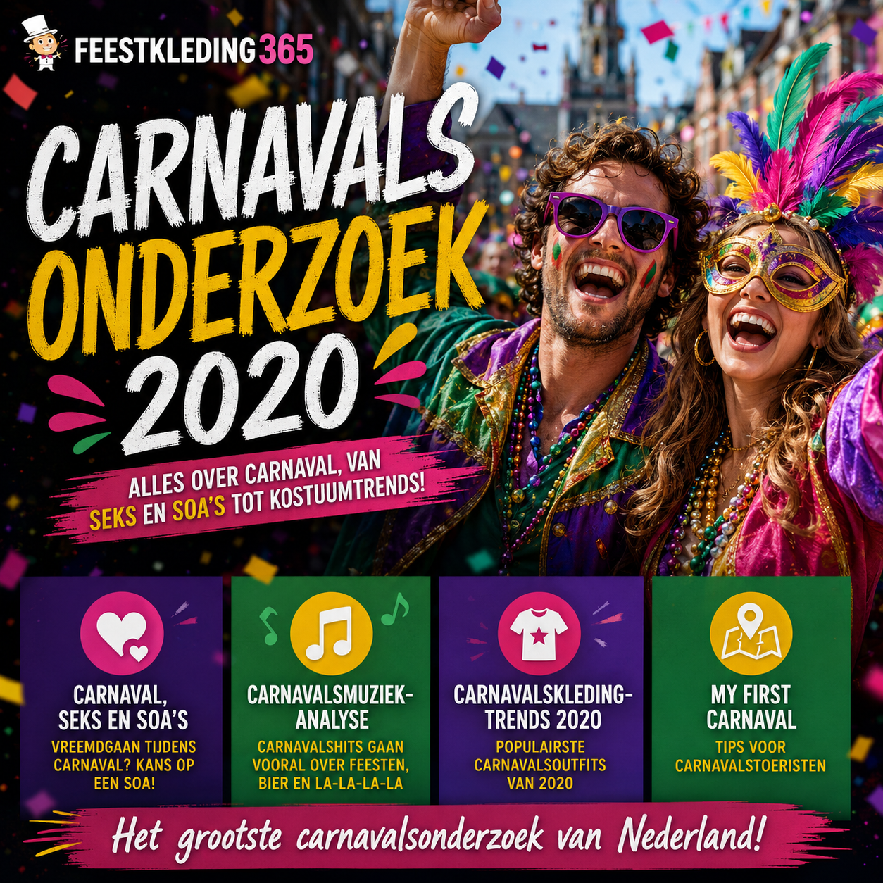 Carnavalsonderzoek 2020: Seks, SOA's en Muziekvoorkeuren