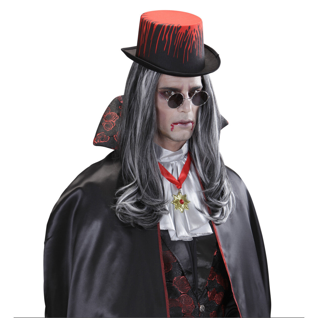 Op deze afbeelding zie je een Accessoires, van het merk Widmann. Hoge Halloween Hoed Druipend Van Het Bloed