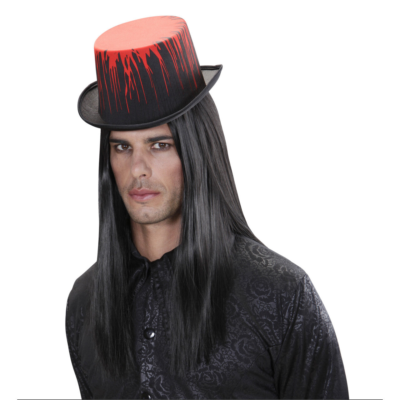 Op deze afbeelding zie je een Accessoires, van het merk Widmann. Hoge Halloween Hoed Druipend Van Het Bloed