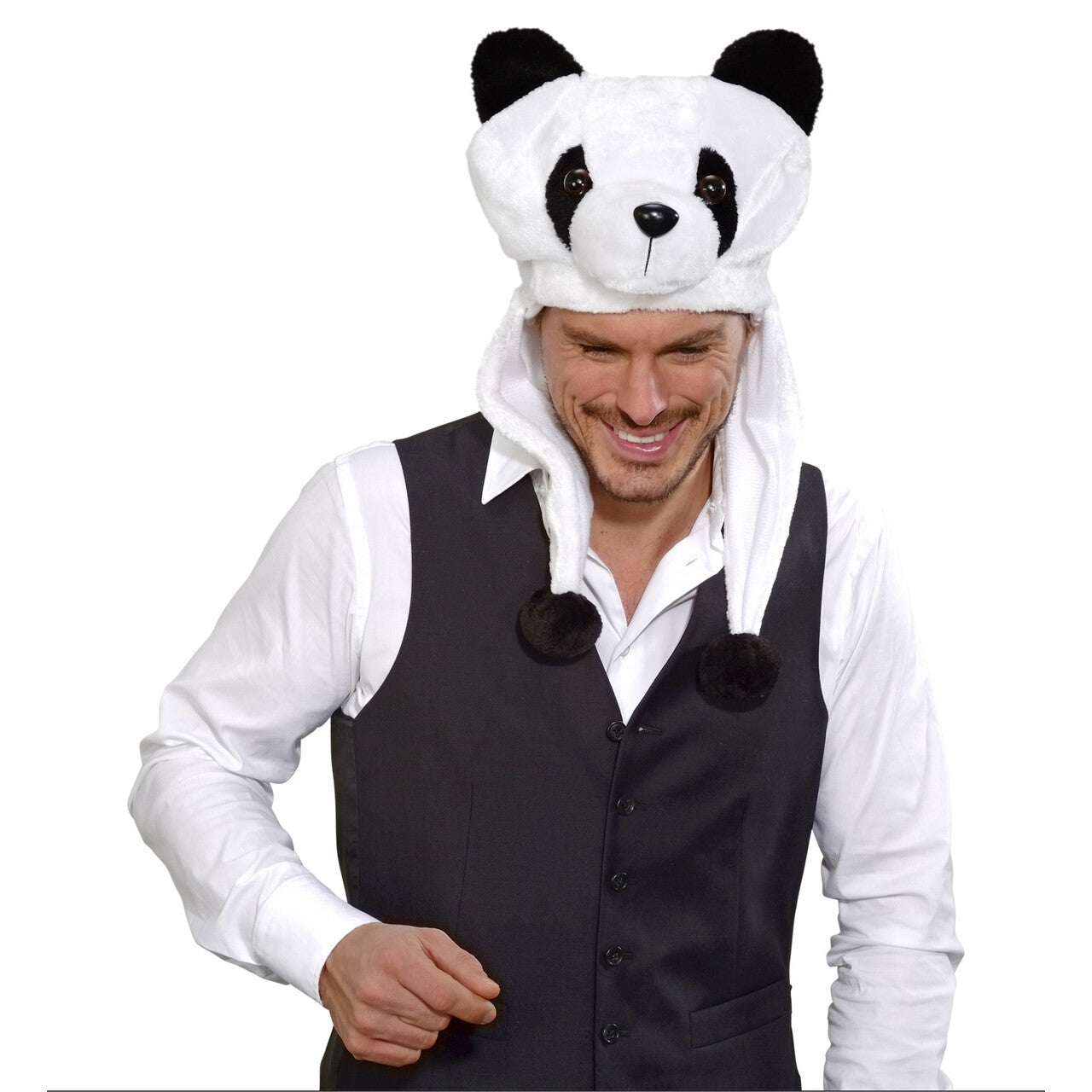 Op deze afbeelding zie je een Accessoires, van het merk Widmann. Panda Muts