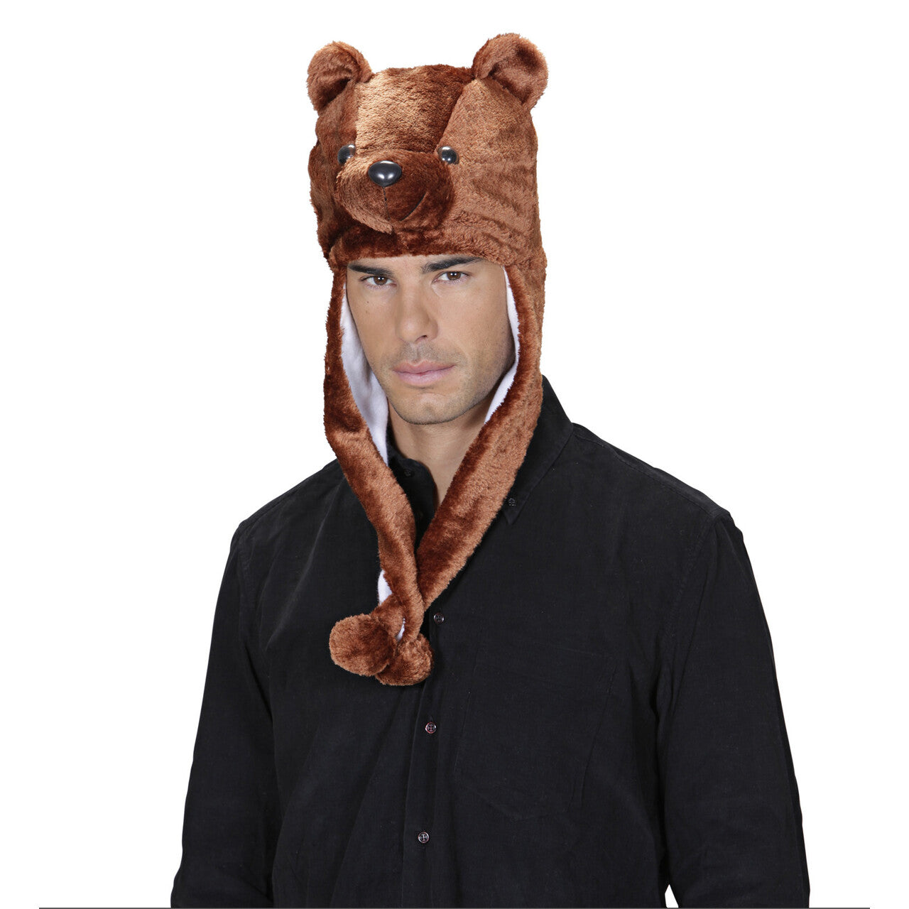 Op deze afbeelding zie je een Accessoires, van het merk Widmann. Bruine Beer Muts