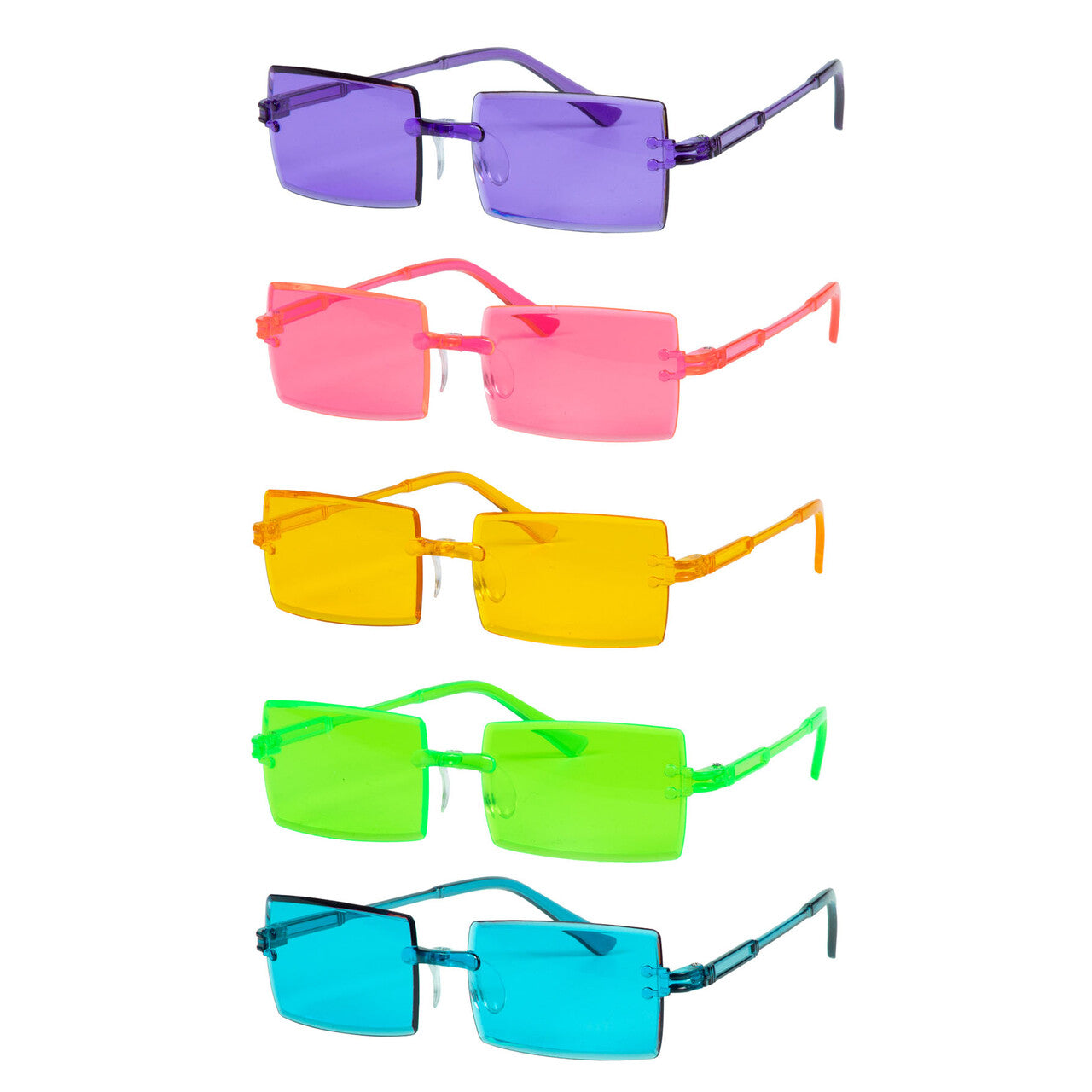 Op deze afbeelding zie je een Accessoires, van het merk Wilbers. Set Neon Brillen 5 Stuks