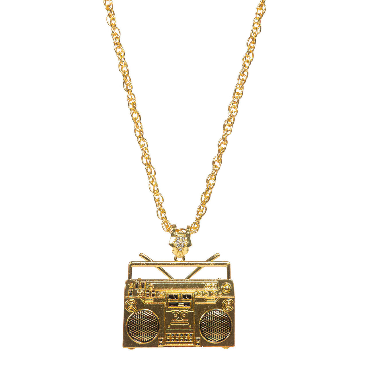 Op deze afbeelding zie je een Accessoires, van het merk Wilbers. Gouden Beats Radio Ketting