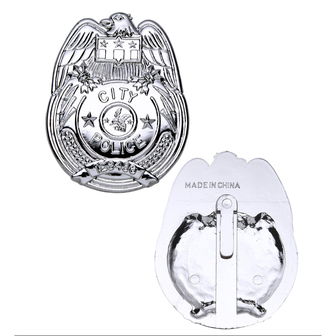 Op deze afbeelding zie je een Accessoires, van het merk Widmann. Politie Penning Badge Zilver