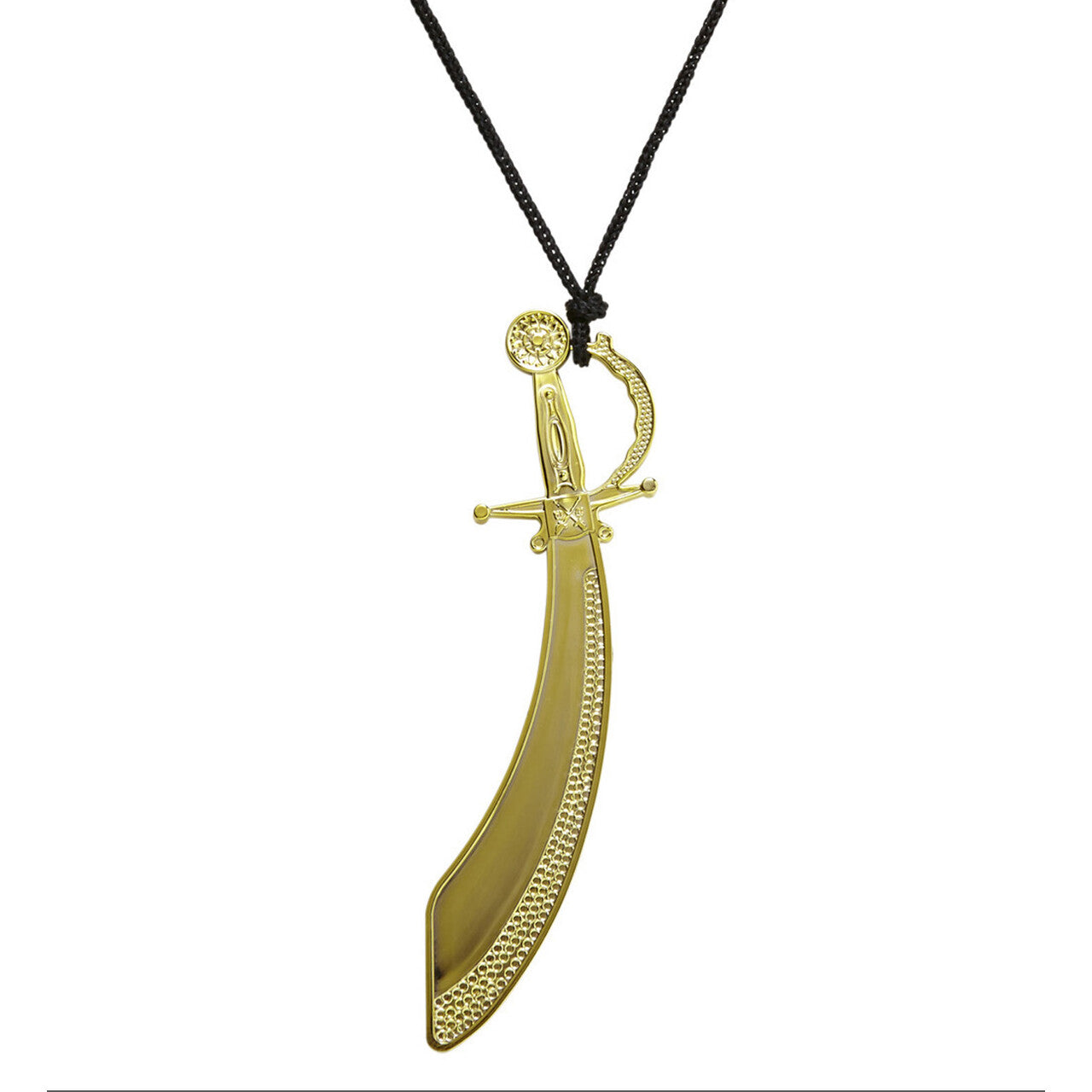 Op deze afbeelding zie je een Accessoires, van het merk Widmann. Ketting Piraat Kromzwaard Goud