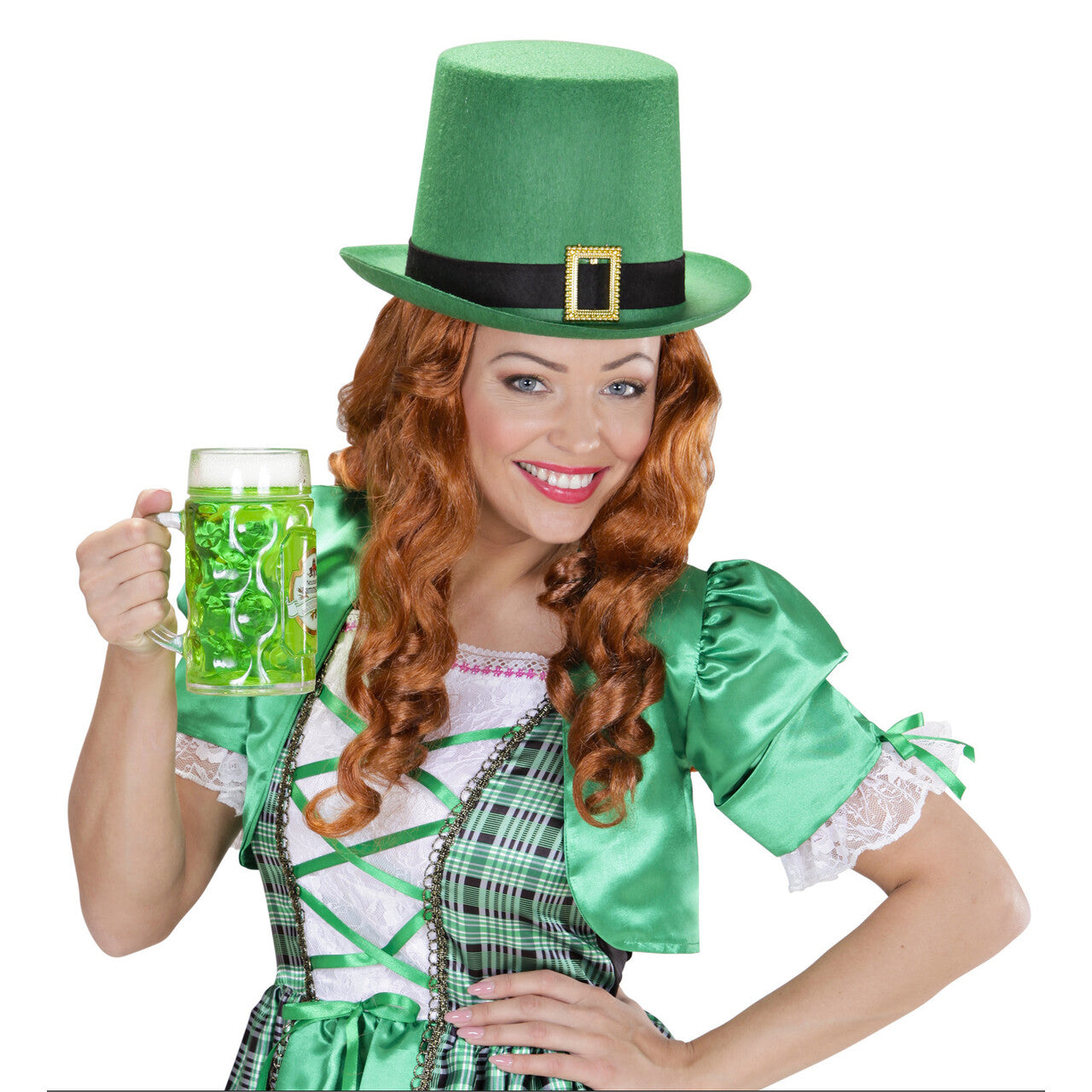 Op deze afbeelding zie je een Accessoires, van het merk Widmann. Hoge Hoed St. Patricks Day