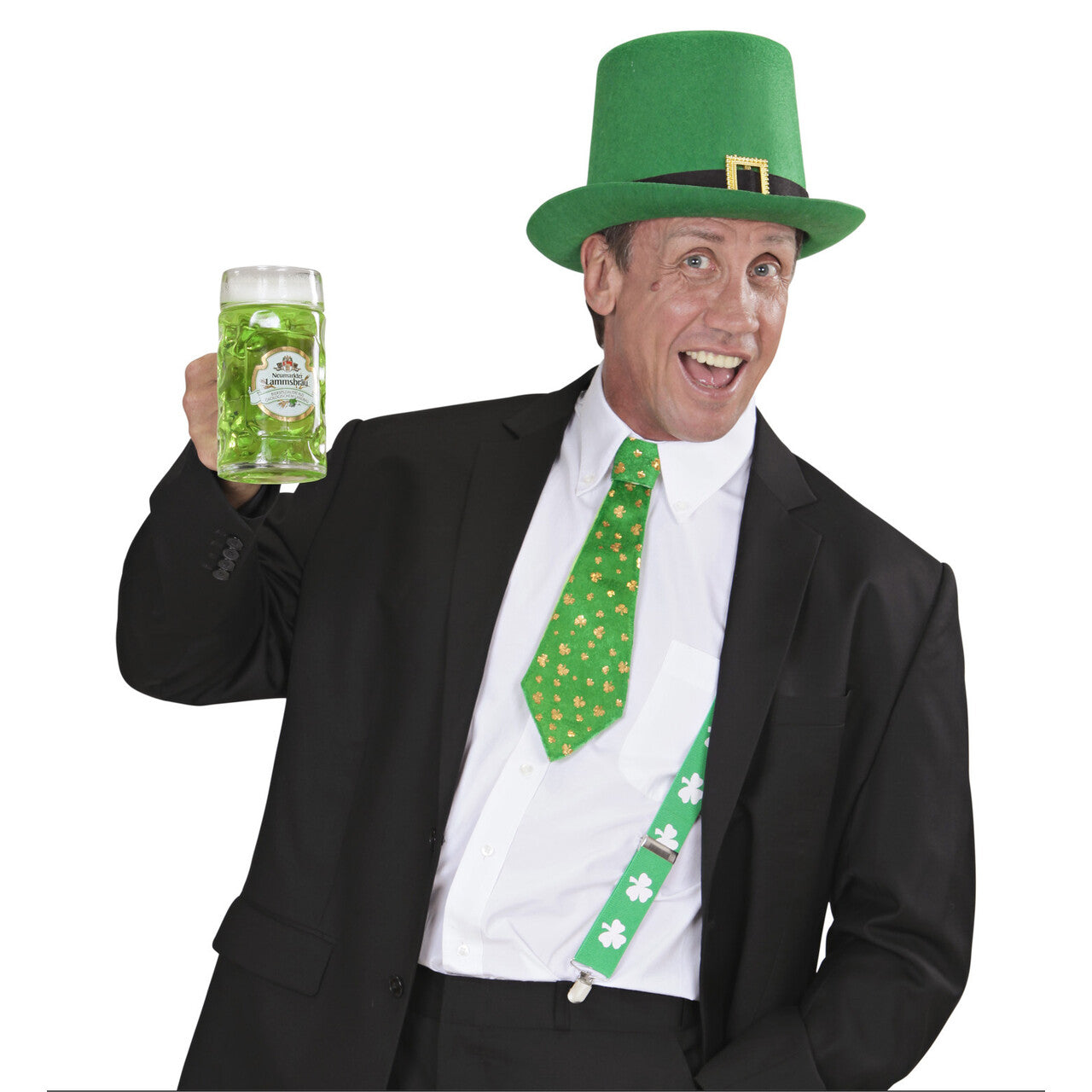 Op deze afbeelding zie je een Accessoires, van het merk Widmann. Hoge Hoed St. Patricks Day
