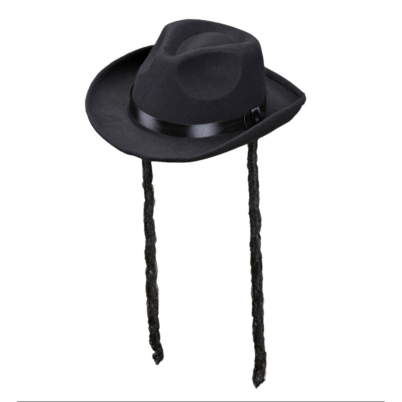 Op deze afbeelding zie je een Accessoires, van het merk Widmann. Hoed Rabbijn Met Vlechten