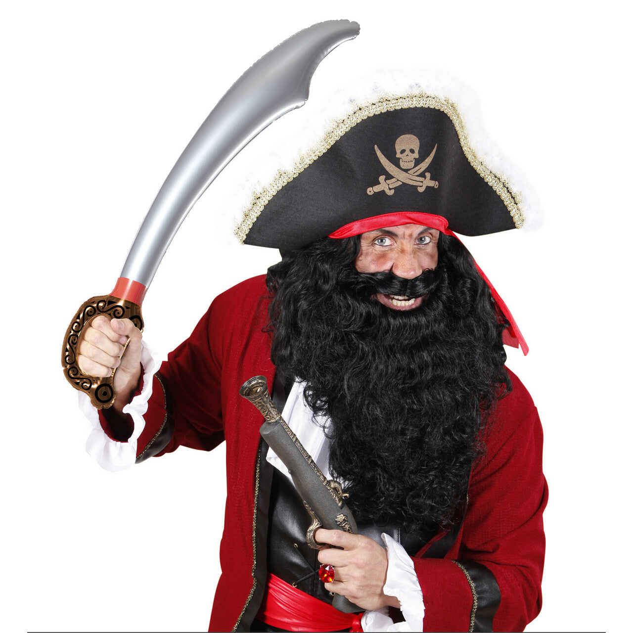 Op deze afbeelding zie je een Accessoires, van het merk Widmann. Opblaasbaar Piratenzwaard