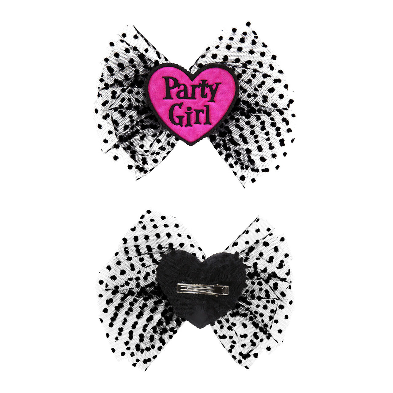Op deze afbeelding zie je een Accessoires, van het merk Widmann. Hairclip Partygirl Zwart Wit