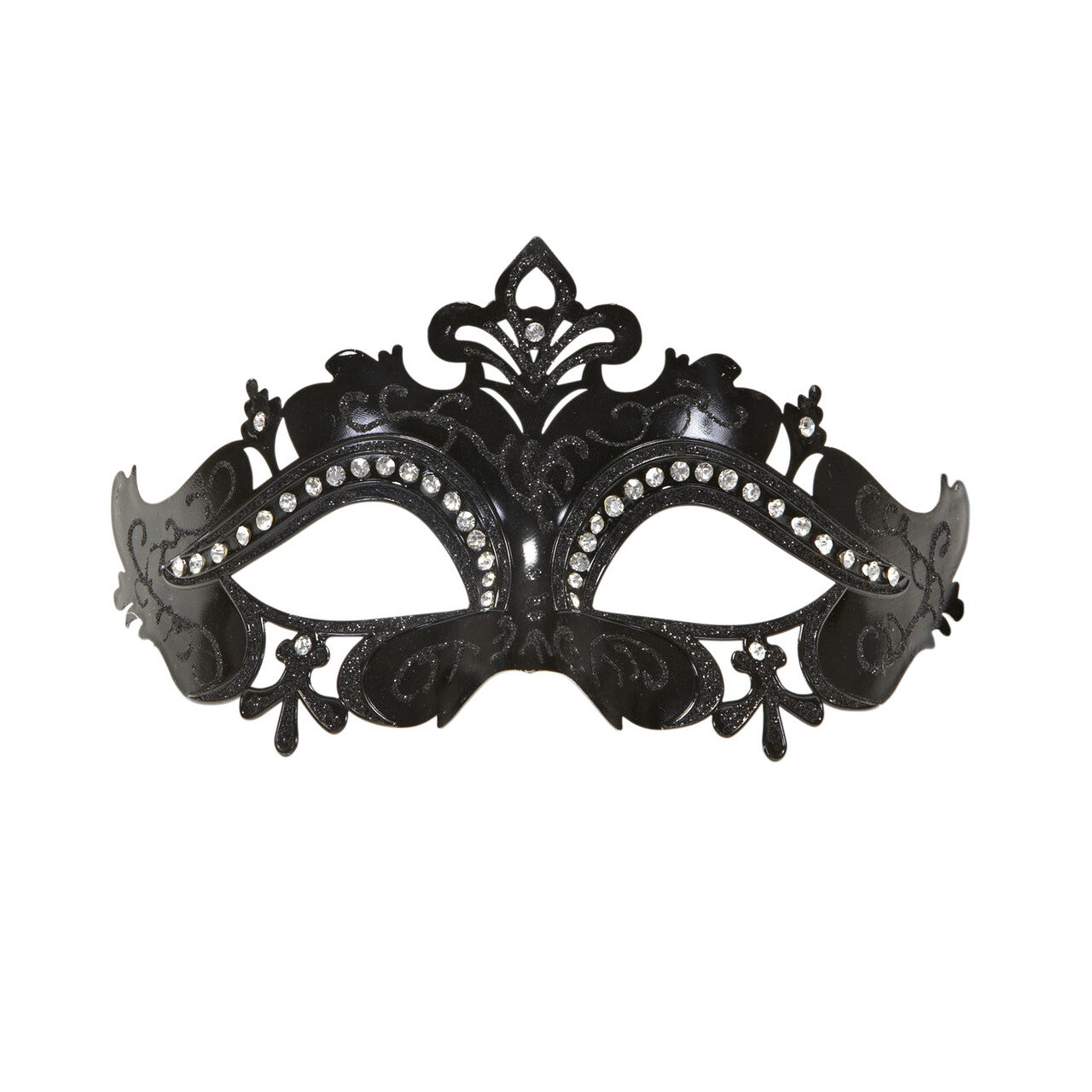 Op deze afbeelding zie je een Accessoires, van het merk Widmann. Oogmasker Venetie Glimmende Stenen Zwart