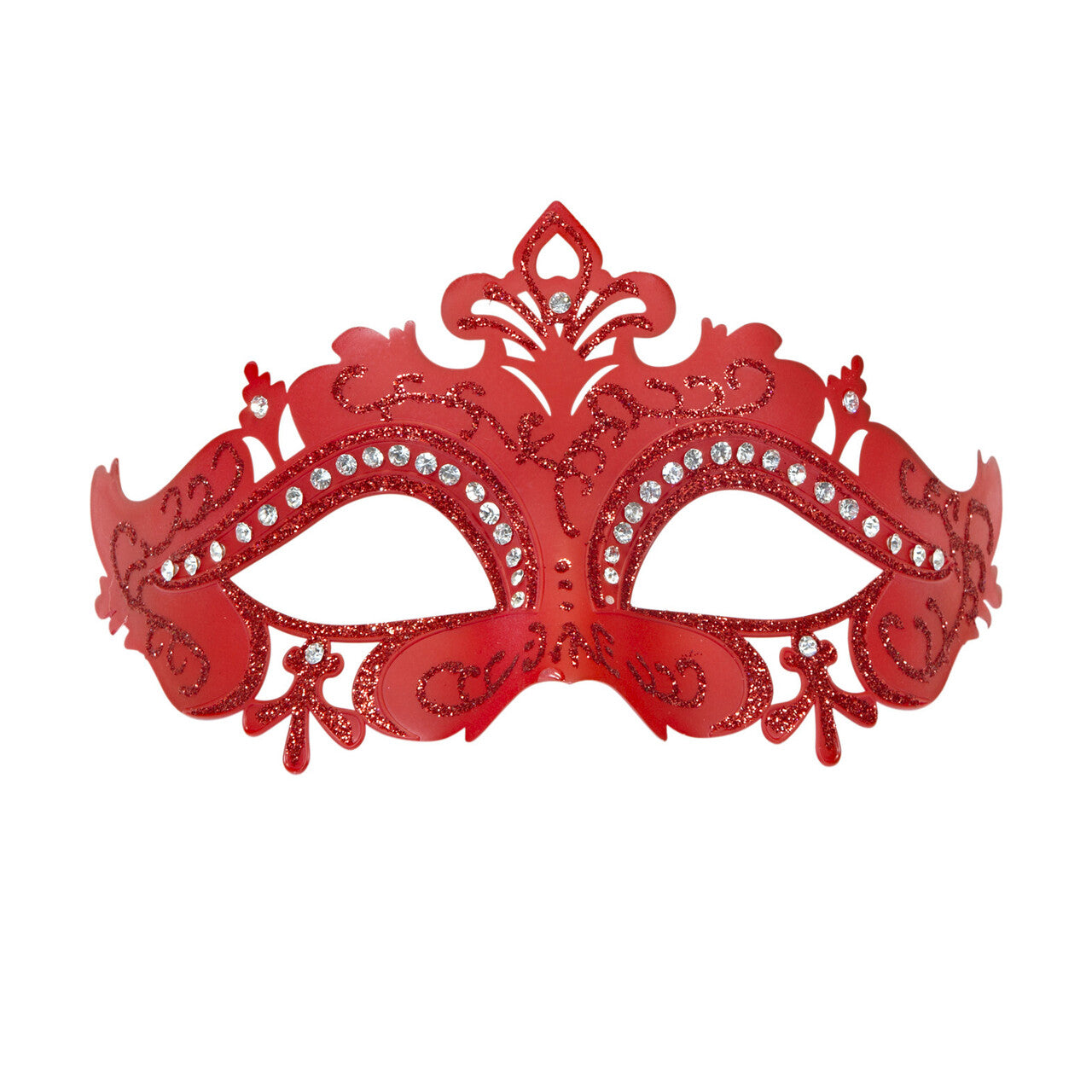 Op deze afbeelding zie je een Accessoires, van het merk Widmann. Oogmasker Venetie Met Glimmende Stenen Rood