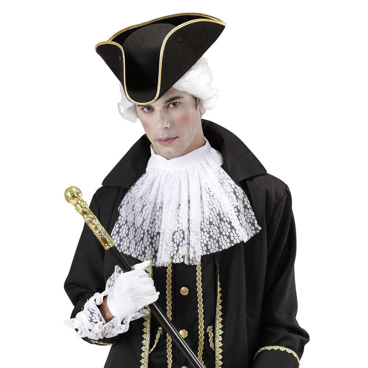 Op deze afbeelding zie je een Accessoires, van het merk Widmann. Traditionele Steek Hoed Vilt Zwart