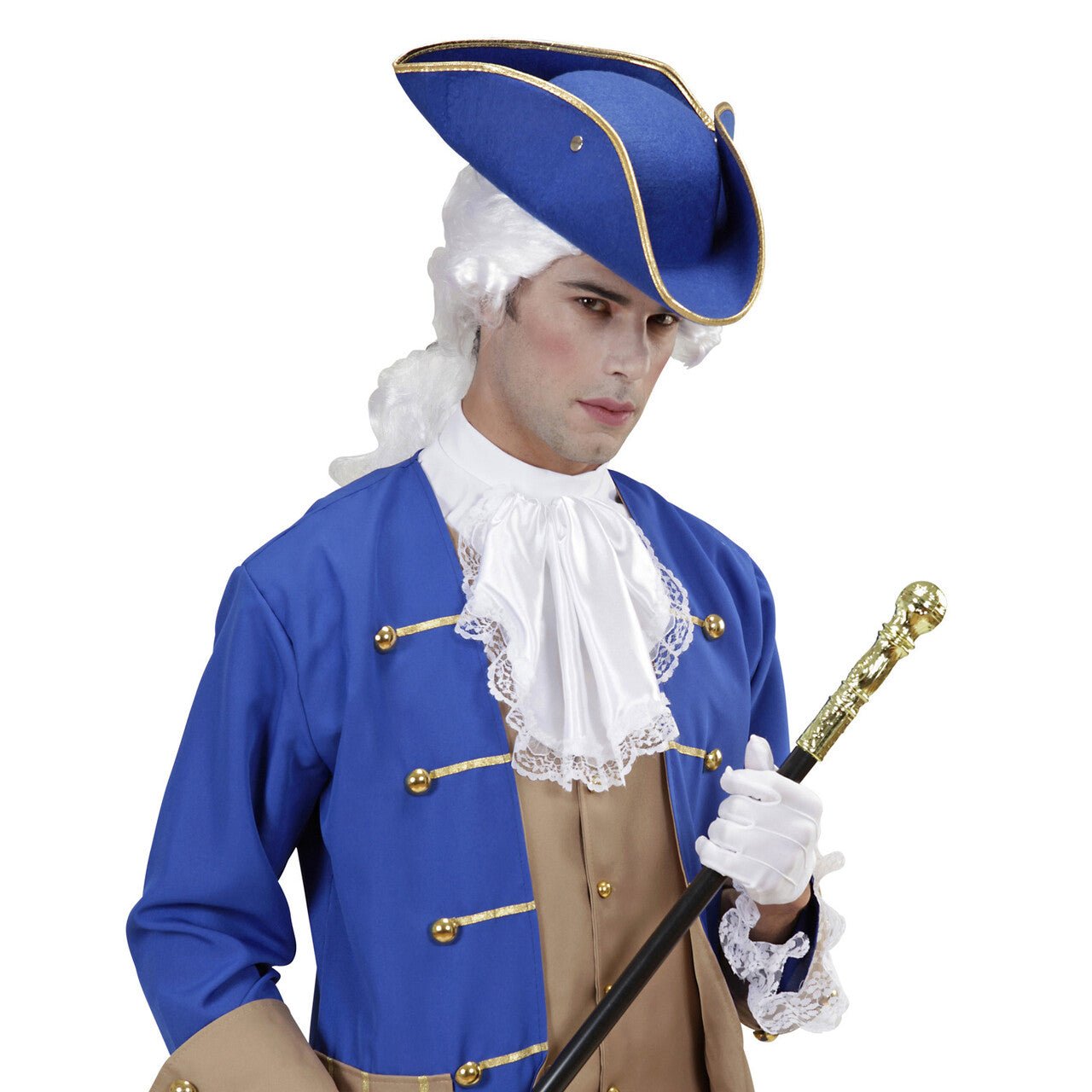 Op deze afbeelding zie je een Accessoires, van het merk Widmann. Traditionele Steek Hoed Vilt Blauw