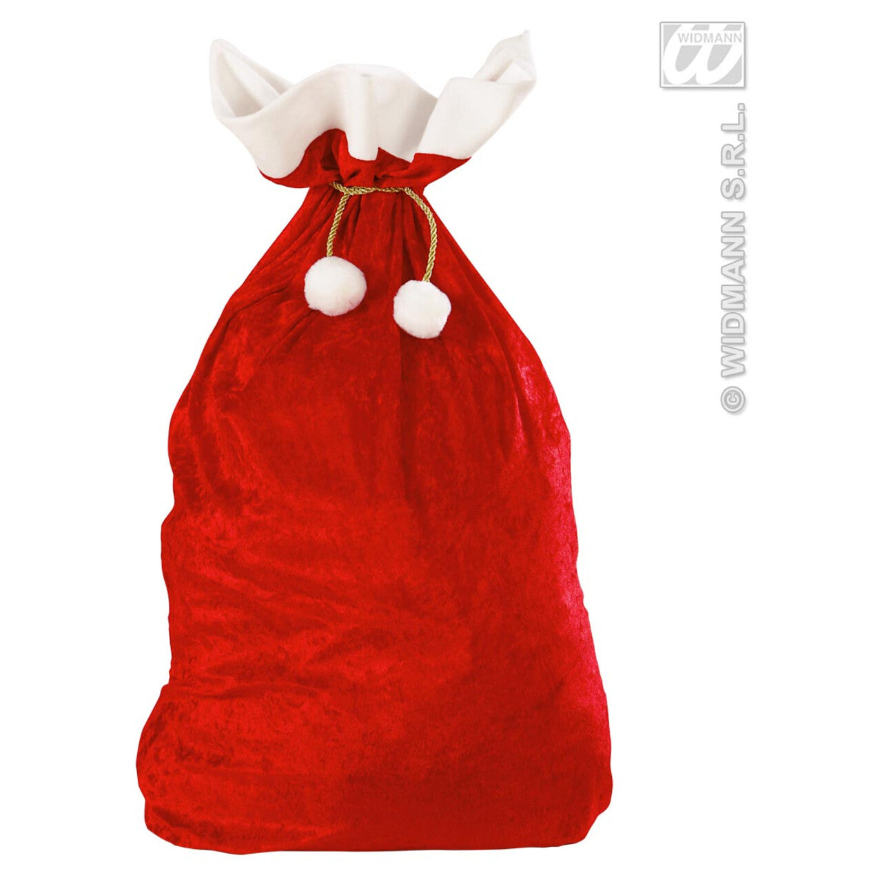 Op deze afbeelding zie je een Accessoires, van het merk Widmann. Kerstman Fluwelen Zak 60x100 Centimeter