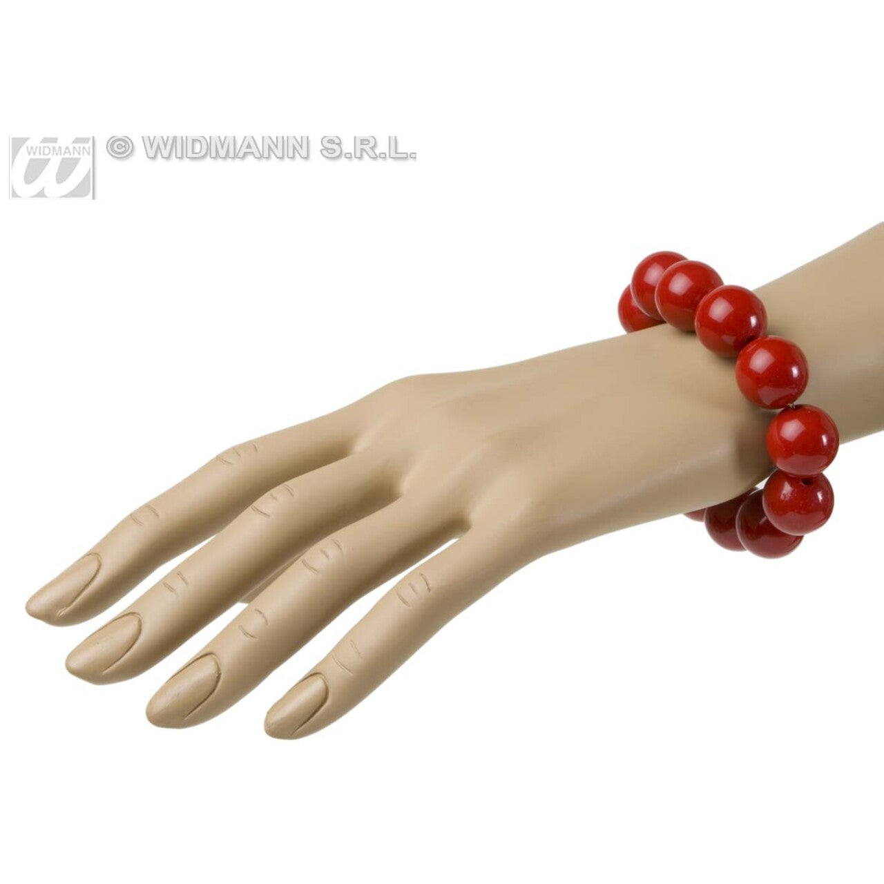 Op deze afbeelding zie je een Accessoires, van het merk Widmann. Armband Kralen Rood