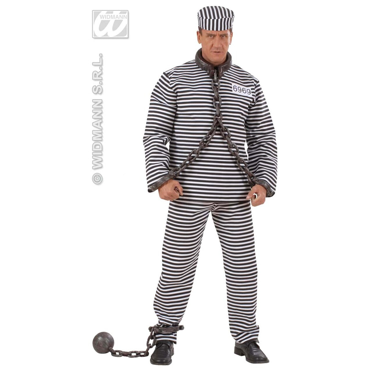 Op deze afbeelding zie je een Accessoires, van het merk Widmann. Enkelbal Met Ketting Gevangene