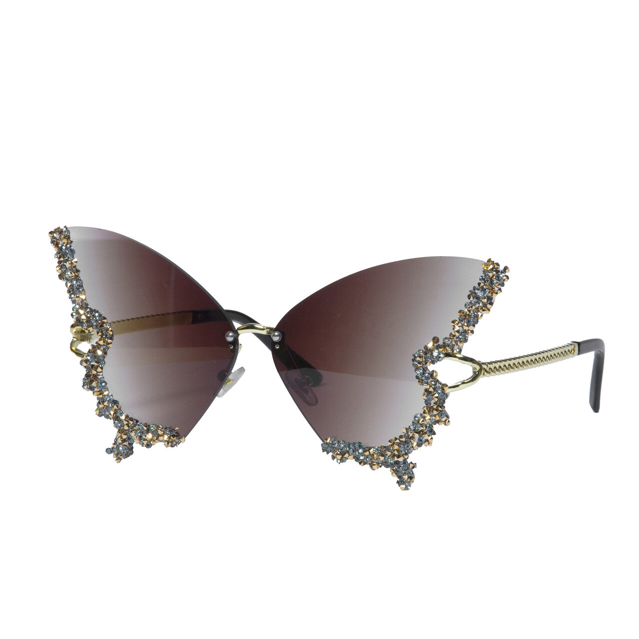 Op deze afbeelding zie je een Accessoires, van het merk Wilbers. Bril Glamour Vlinder Met Strass