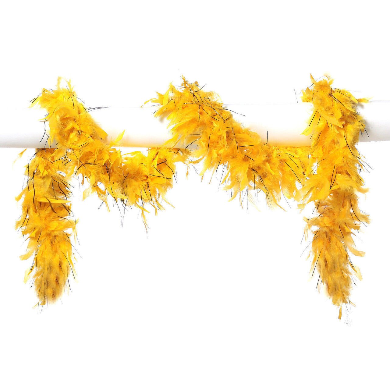 Op deze afbeelding zie je een Accessoires, van het merk Wilbers. Boa Geel Met Zwart 180 Centimeter