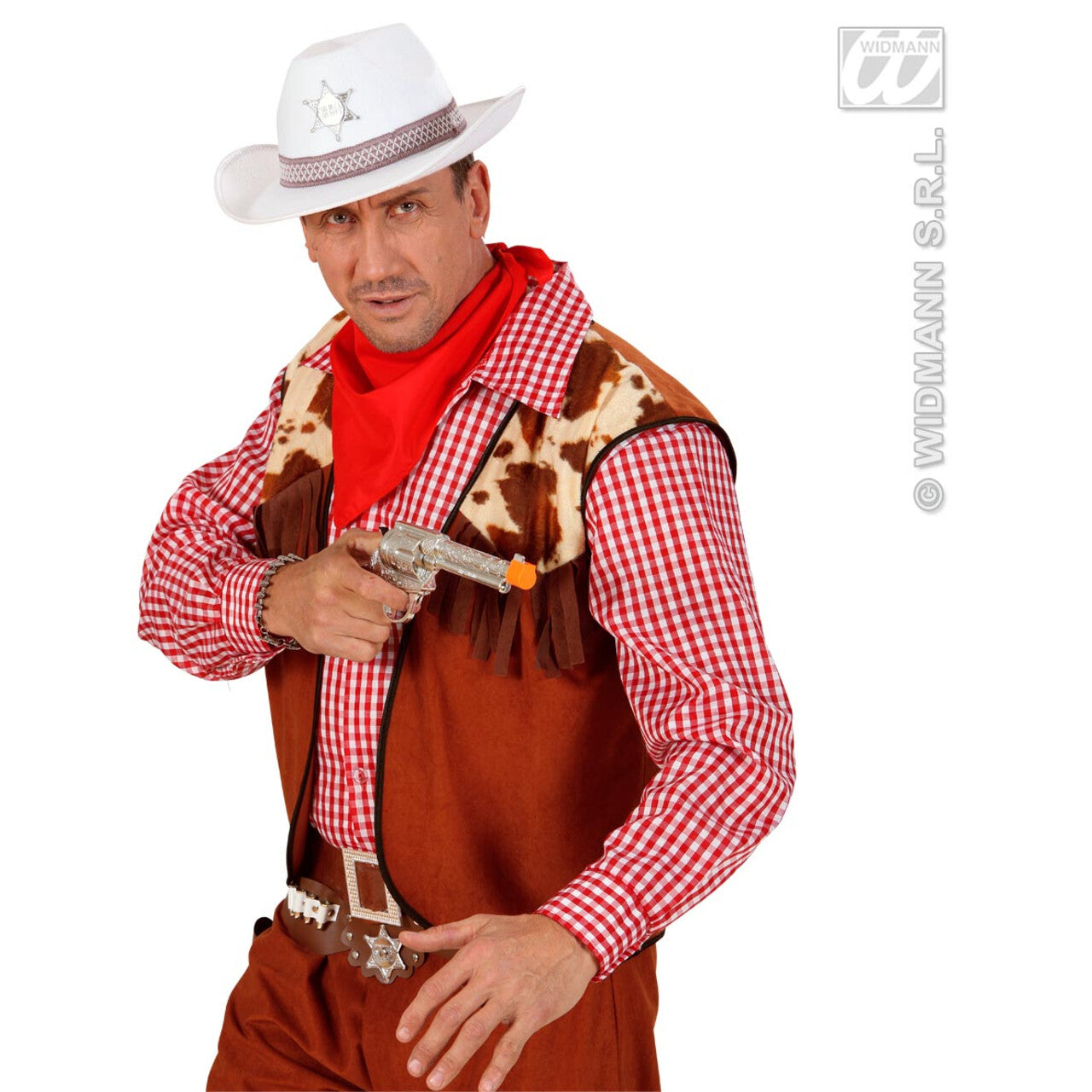 Op deze afbeelding zie je een Accessoires, van het merk Widmann. Hoed Sheriff Wit