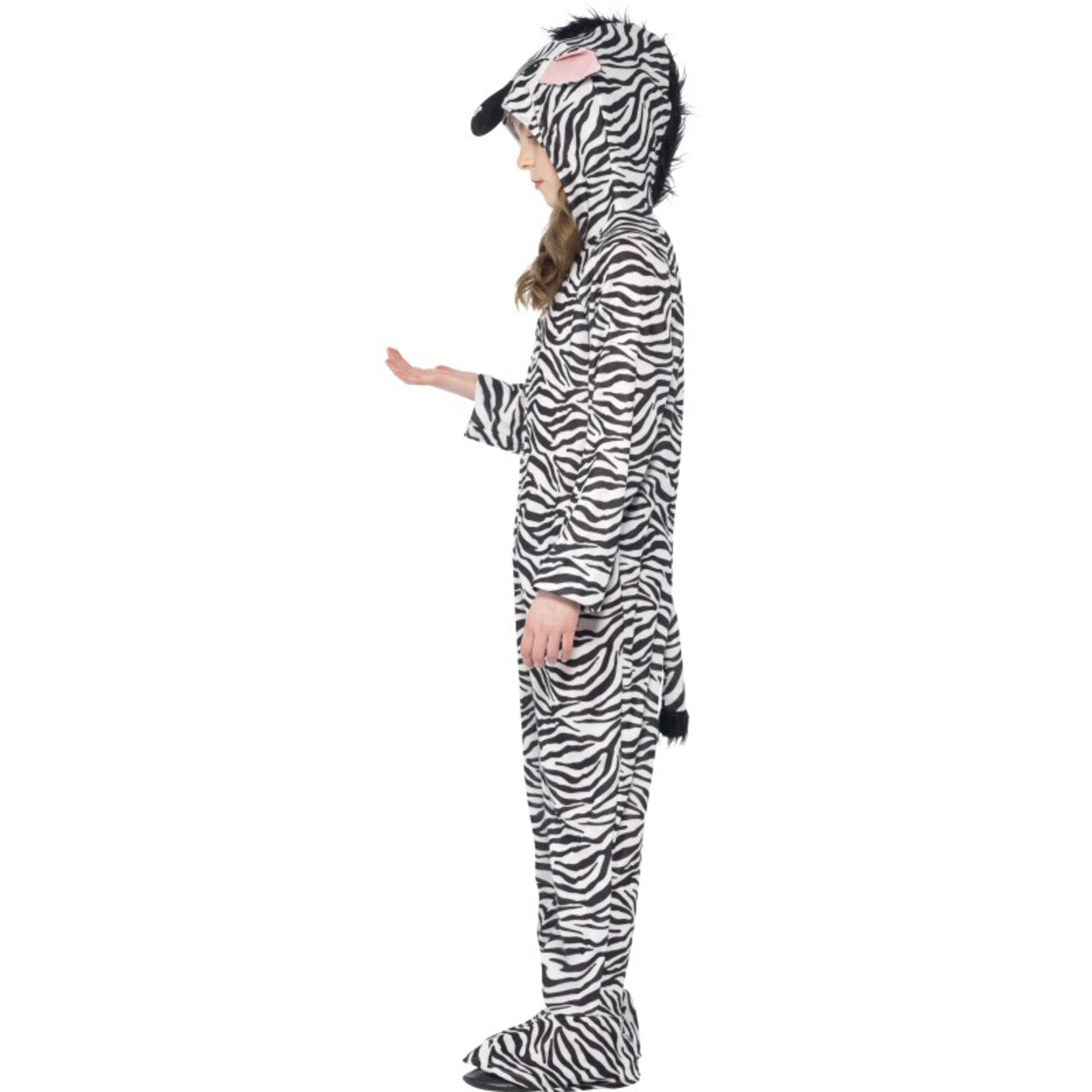 Op deze afbeelding zie je een Kostuums, van het merk Smiffy's. Aaibare Zebra Kind Kostuum