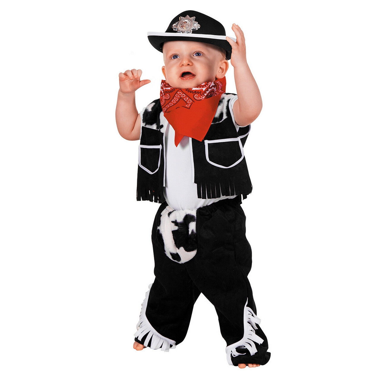Op deze afbeelding zie je een Kostuums, van het merk Wilbers. Billy-Baby Cowboy Texas Kind Kostuum