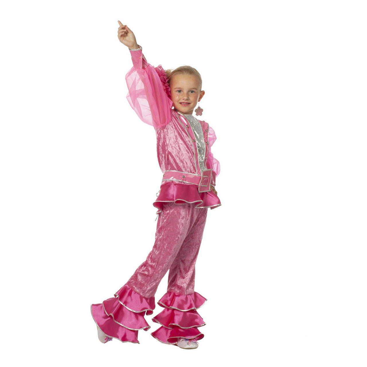 Op deze afbeelding zie je een Kostuums, van het merk Wilbers. Zweedse Mamma Mia Kinderen Meisje Kostuum