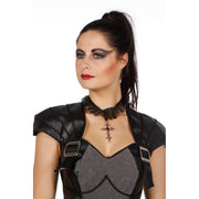 Op deze afbeelding zie je een Accessoires, van het merk Wilbers. Nekband Choker Met Gothic Kruis
