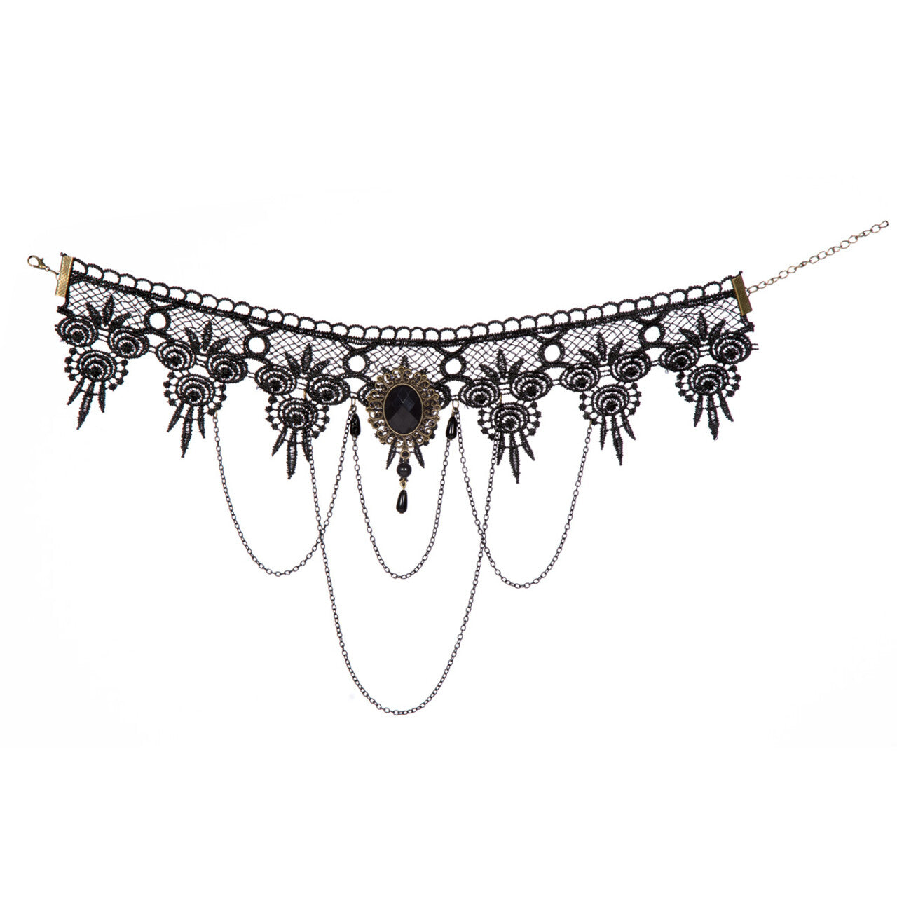 Op deze afbeelding zie je een Accessoires, van het merk Wilbers. Gothic Elegance Ketting Met Kant