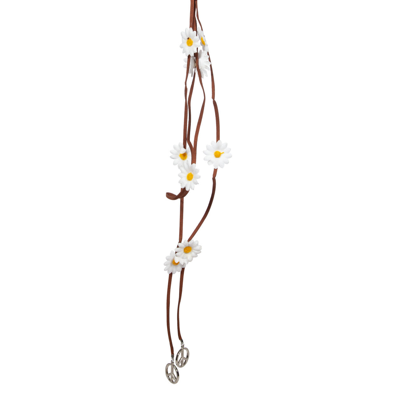 Op deze afbeelding zie je een Accessoires, van het merk Wilbers. Hoofdband Super Hippie Met Bloemen En Peace Tekens