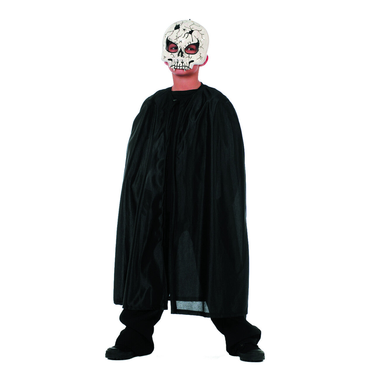 Op deze afbeelding zie je een Kostuums, van het merk Wilbers. Mooie Zwarte Cape Frankenstein Jongen Kostuum
