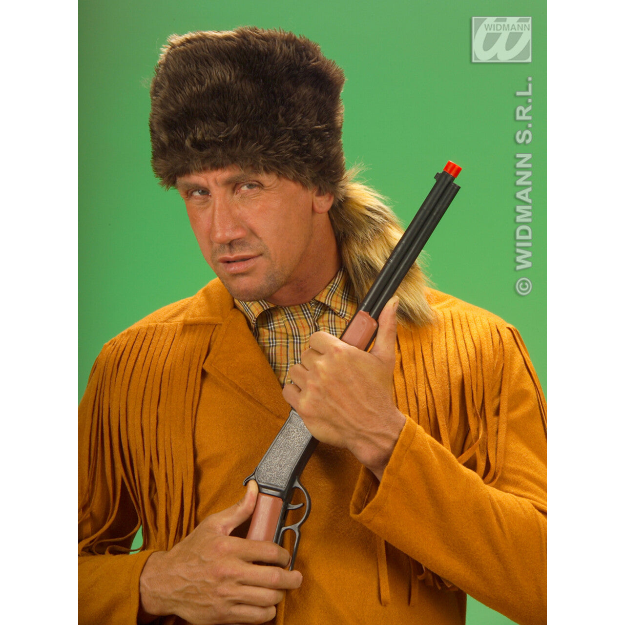 Op deze afbeelding zie je een Accessoires, van het merk Widmann. Trapper Pelsjager Muts Pluche