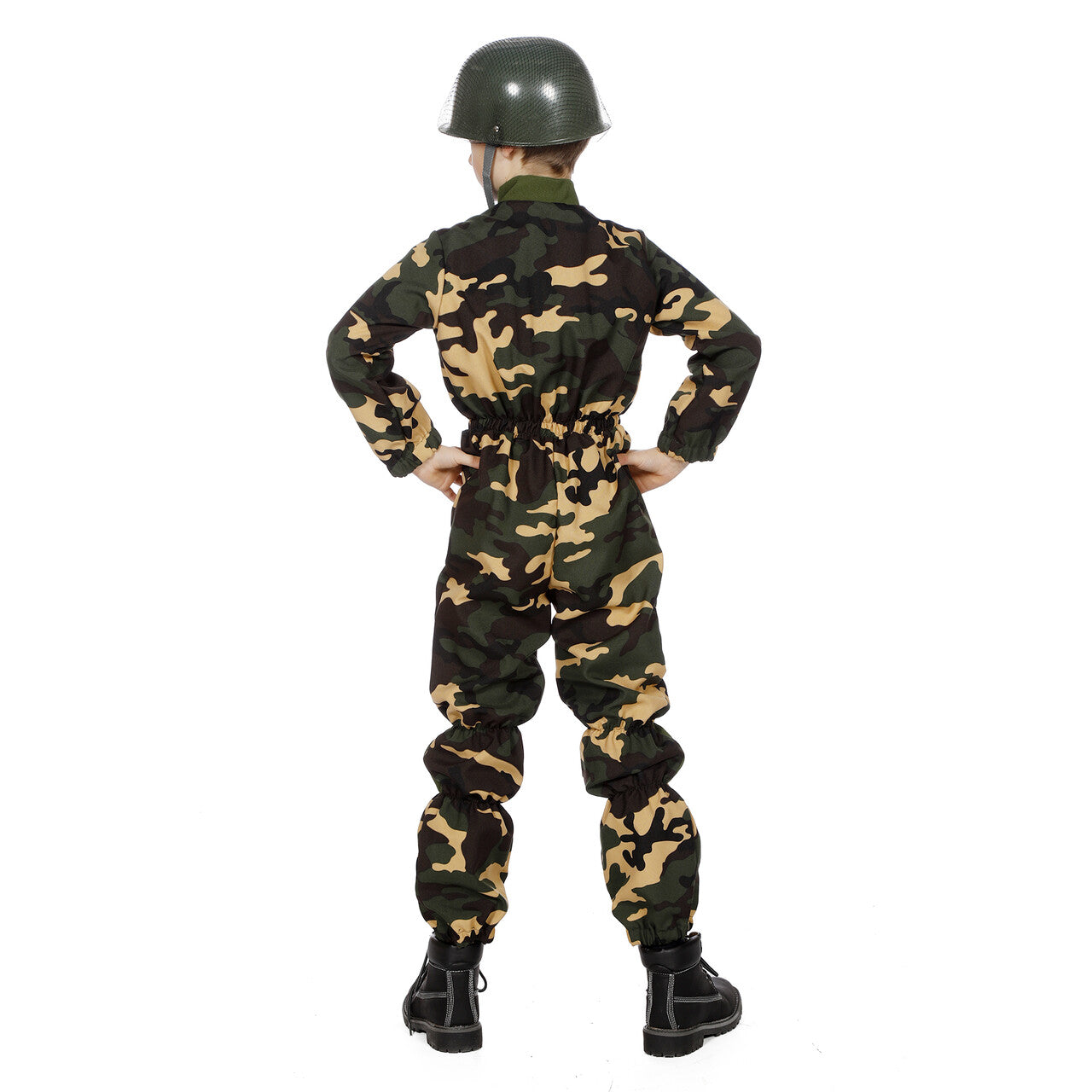 Op deze afbeelding zie je een Kostuums, van het merk Wilbers. Desert Storm Commando Camouflage Kostuum Bruin Jongen