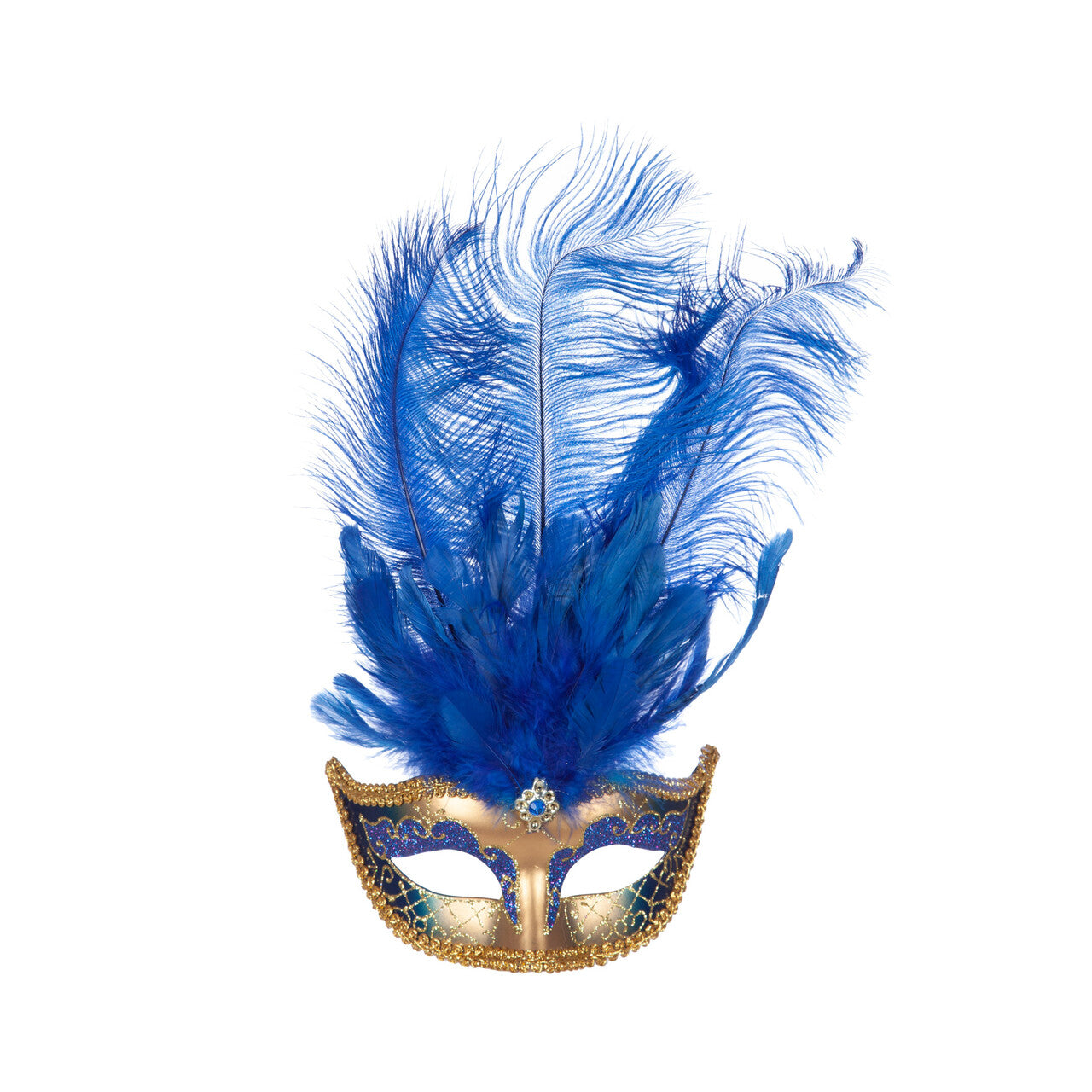 Op deze afbeelding zie je een Accessoires, van het merk Wilbers. Opvallend Venetiaans Masker Blauw Eyes Ice Baby