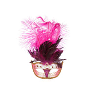 Op deze afbeelding zie je een Accessoires, van het merk Wilbers. Opvallend Venetiaans Masker Roze Emerald Beauty