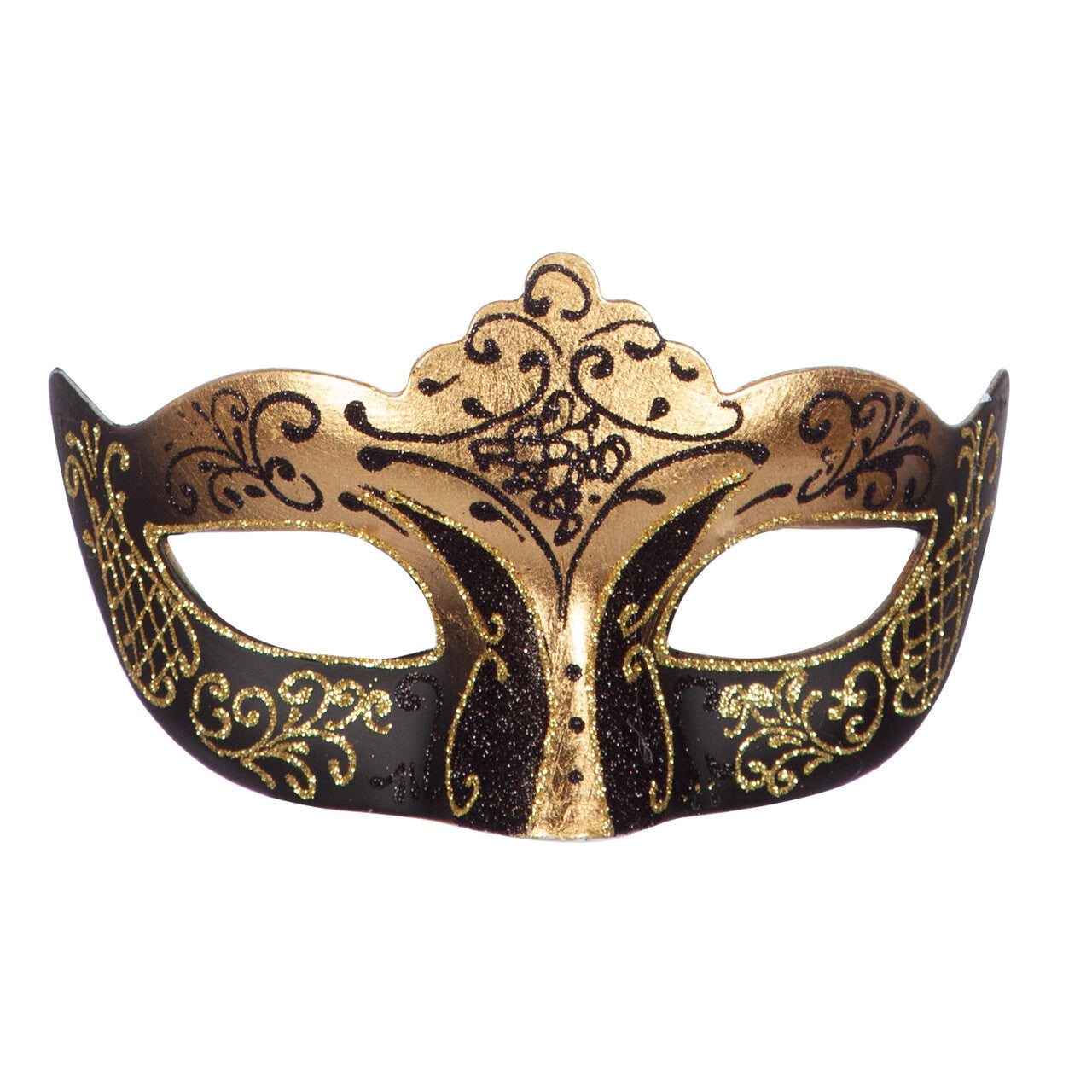 Op deze afbeelding zie je een Accessoires, van het merk Wilbers. Masker Venetië Noir Glitter