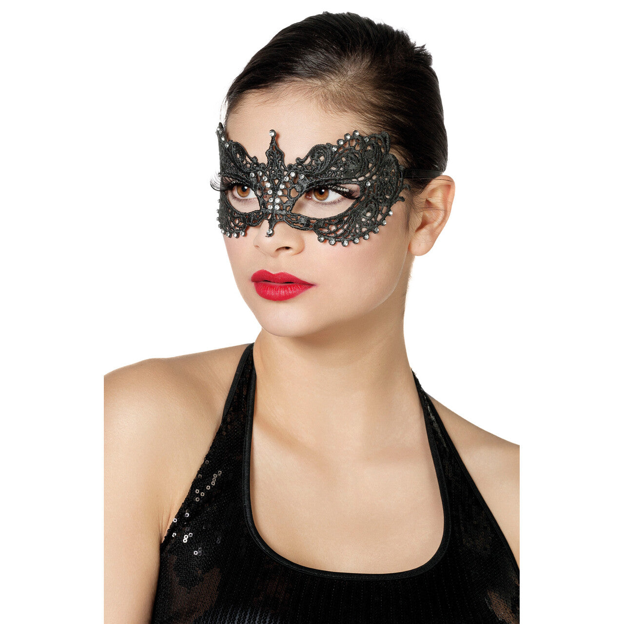 Op deze afbeelding zie je een Accessoires, van het merk Wilbers. Elegant Oogmasker Met Strass