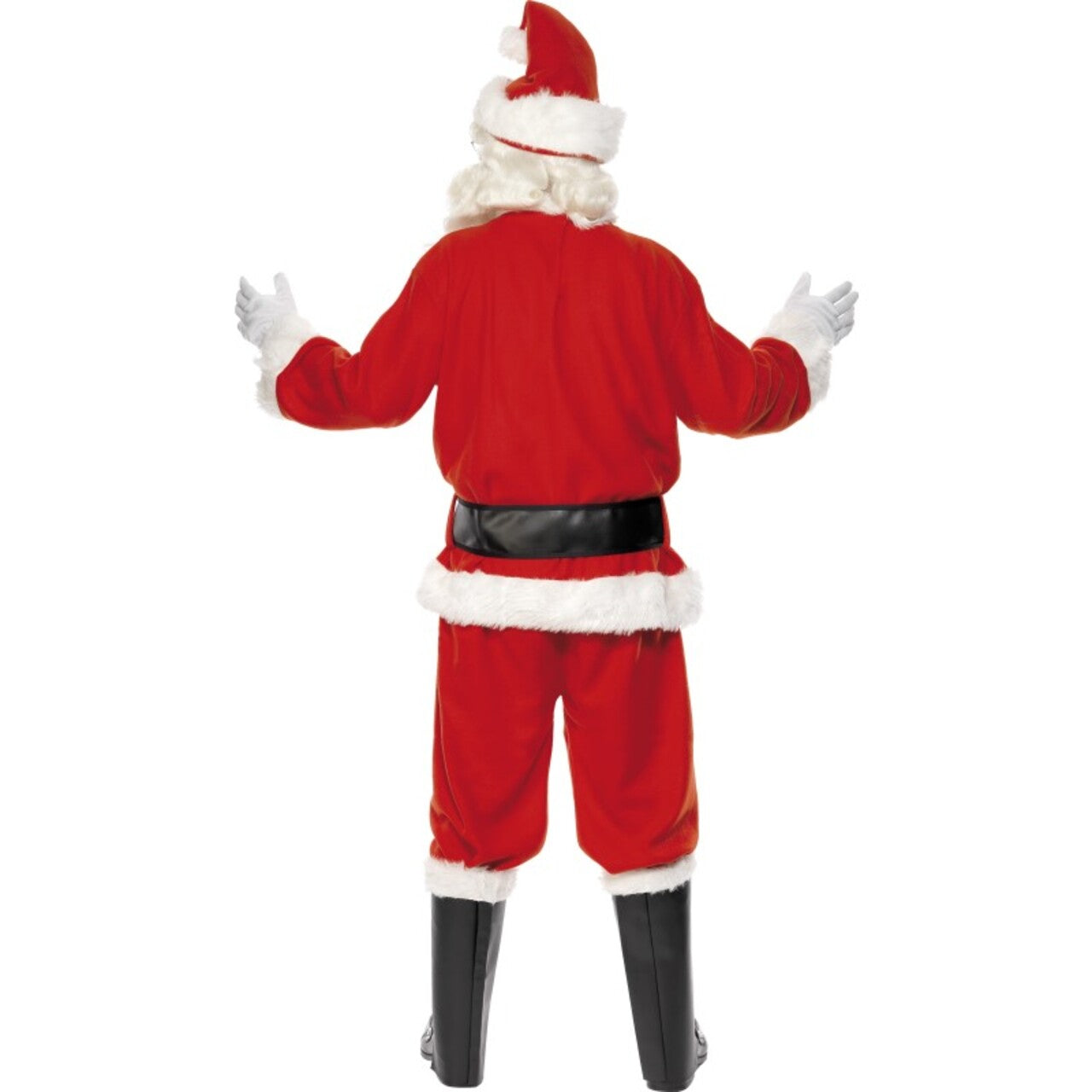 Op deze afbeelding zie je een Kostuums, van het merk Smiffy's. Rode Kerstman Santa Deluxe Kostuum Man