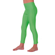 Op deze afbeelding zie je een Kostuums, van het merk Wilbers. Neon Groene Disco Legging Kinderen Meisje