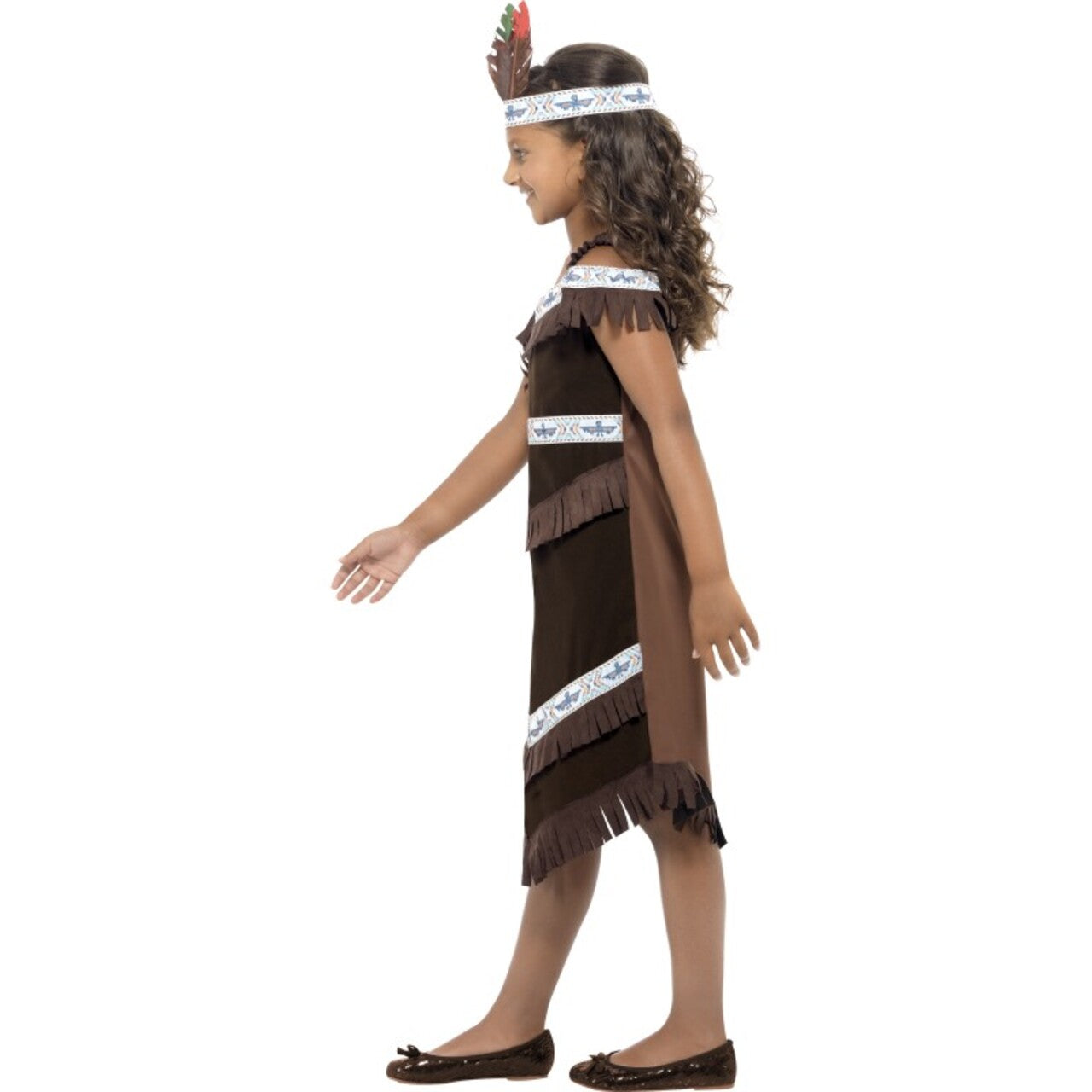Op deze afbeelding zie je een Kostuums, van het merk Smiffy's. Indiaanse Hiawatha Van De Prairie Meisje Kostuum