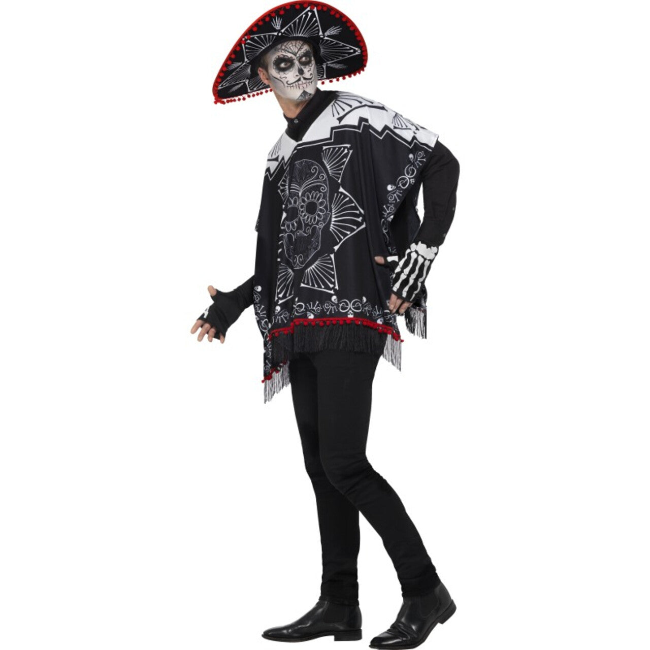 Op deze afbeelding zie je een Kostuums, van het merk Smiffy's. Day Of The Dead Bandido Kostuum