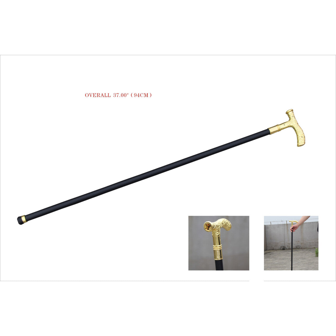 Op deze afbeelding zie je een Accessoires, van het merk Wilbers. Piraten Wandelstok Classic Goud