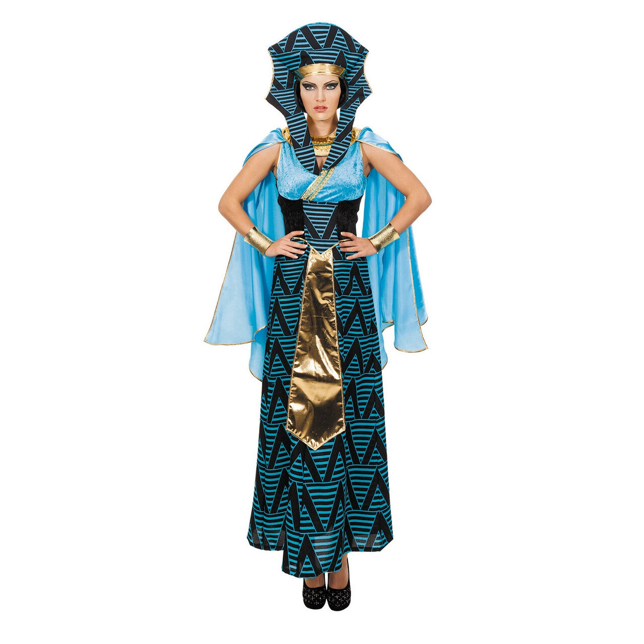 Op deze afbeelding zie je een Kostuums, van het merk Wilbers. Egyptische Aida ( Zonder Hoed) Gizeh Vrouw Kostuum