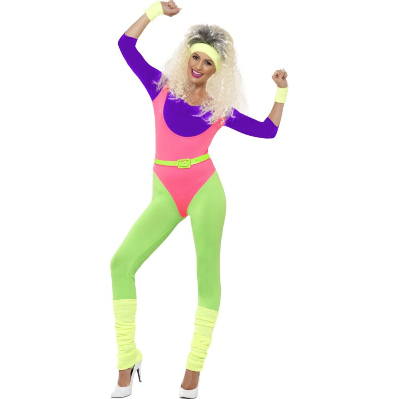 Op deze afbeelding zie je een Kostuums, van het merk Smiffy's. Jaren 80 Aerobic Vrouw Kostuum