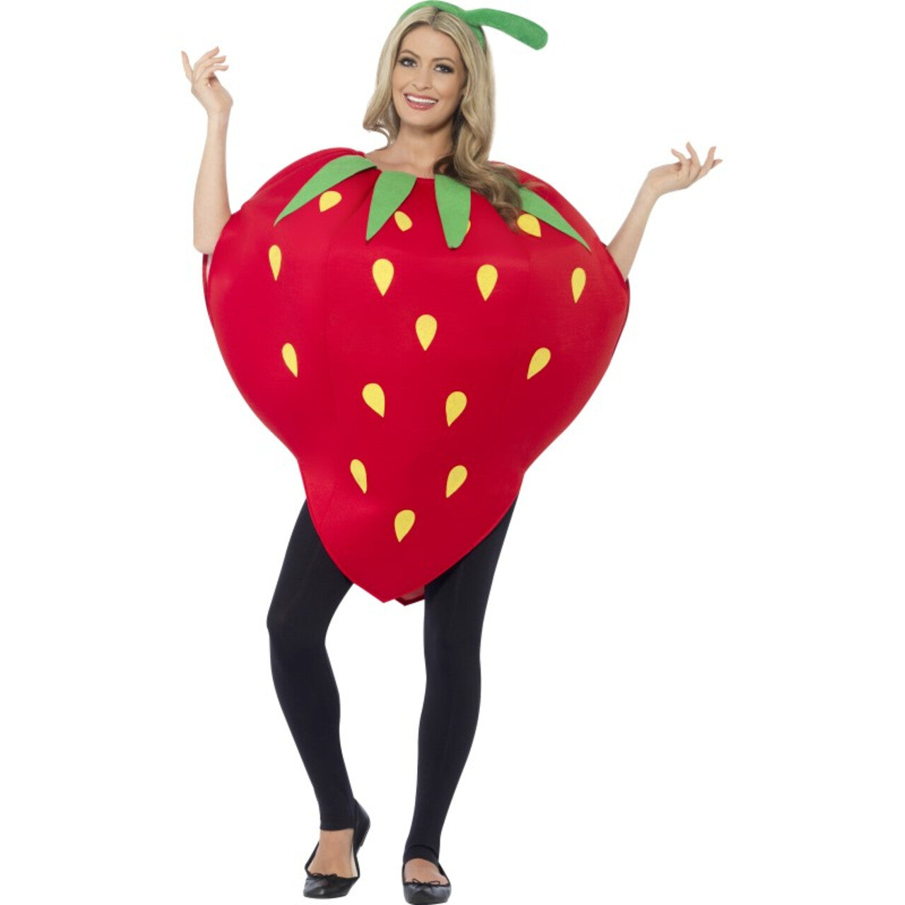 Op deze afbeelding zie je een Kostuums, van het merk Smiffy's. Aardbei Kostuum