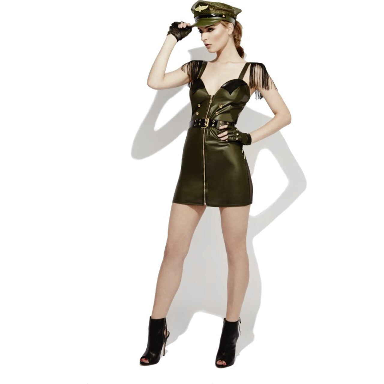Op deze afbeelding zie je een Kostuums, van het merk Smiffy's. Erotische Militair Wetlook Jurk Vrouw