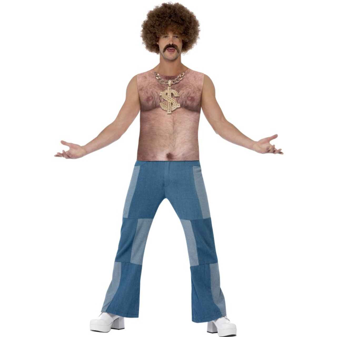 Op deze afbeelding zie je een Kostuums, van het merk Smiffy's. Harige Borst Hemd Man
