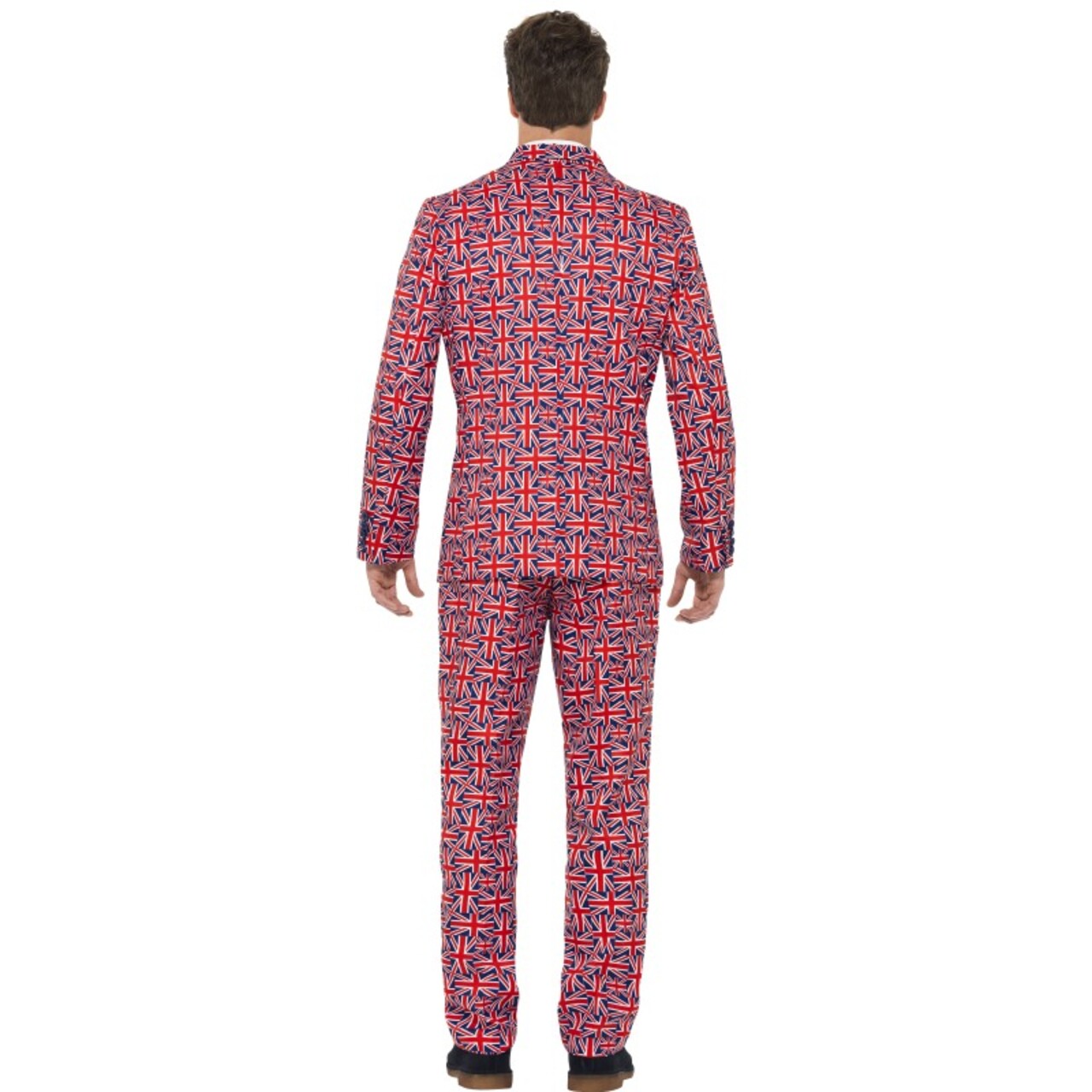 Op deze afbeelding zie je een Kostuums, van het merk Smiffy's. Extravagant Herenkostuum Keurig Pak Engelse Vlag Union Jack Man