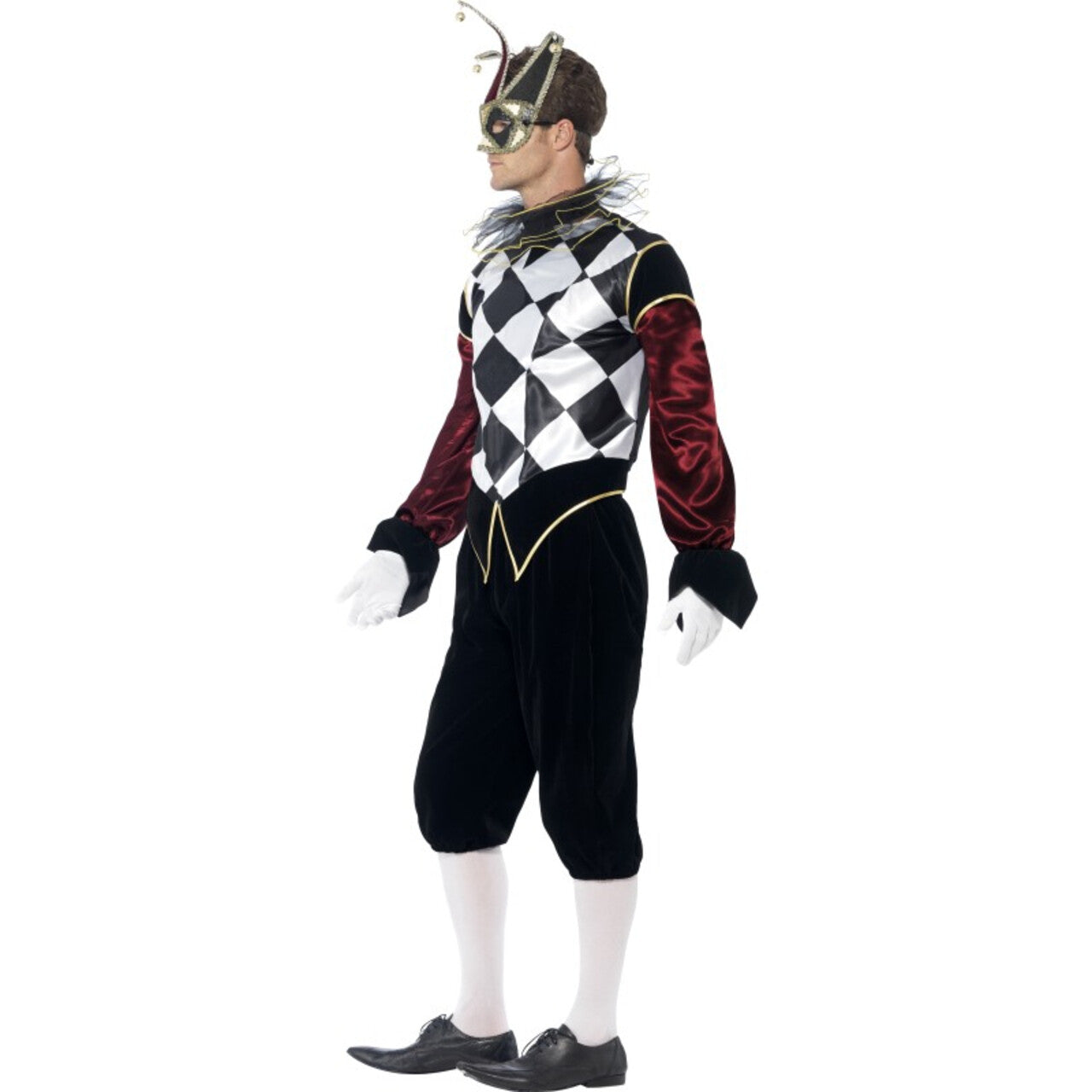 Op deze afbeelding zie je een Kostuums, van het merk Smiffy's. Gothic Venetiaanse Harlekino Man Kostuum