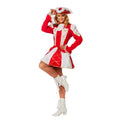 Showmeisje Dansmarietje, Rood Vrouw Kostuum